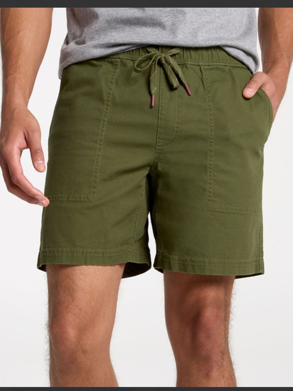 Alpine Design Men’s Olive Green Drawstring Pull-On Hiking Shorts Gorpcore XL